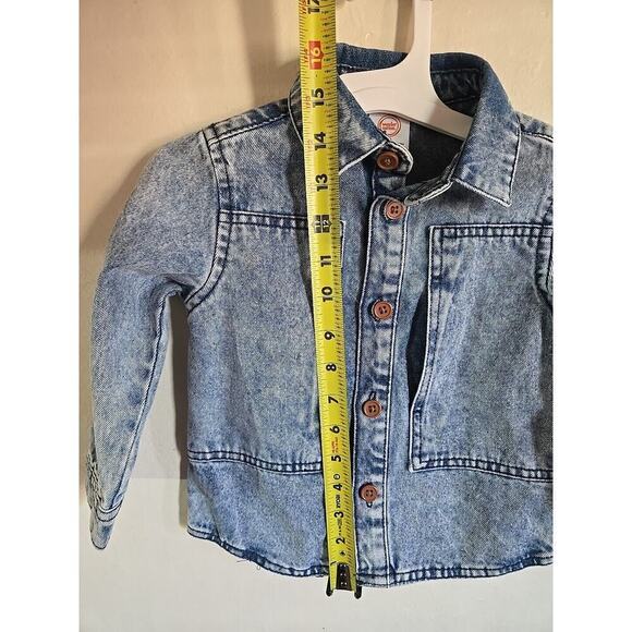 WONDER NATION Jacket 2T Blue Denim Button Up Coat Kids Boys - Picture 11 of 14